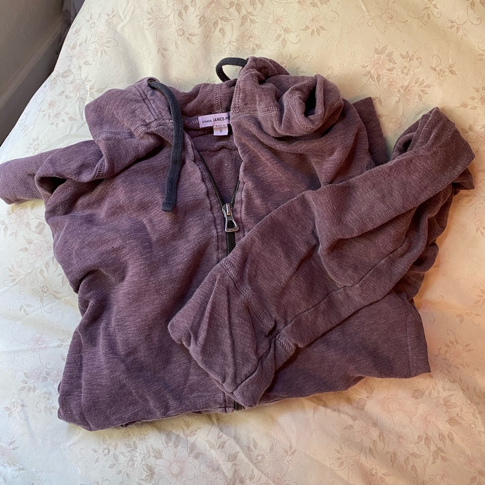 James Perse space dye zip up